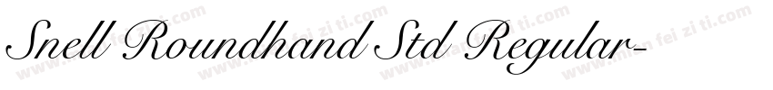 Snell Roundhand Std Regular字体转换
